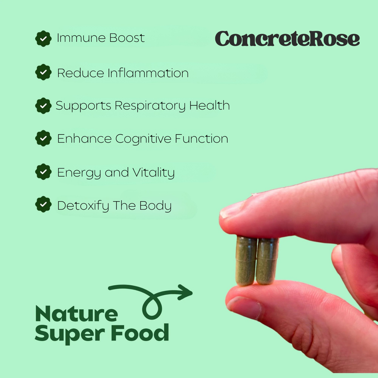 100% Pure Moringa Leaf Capsules (60ct)