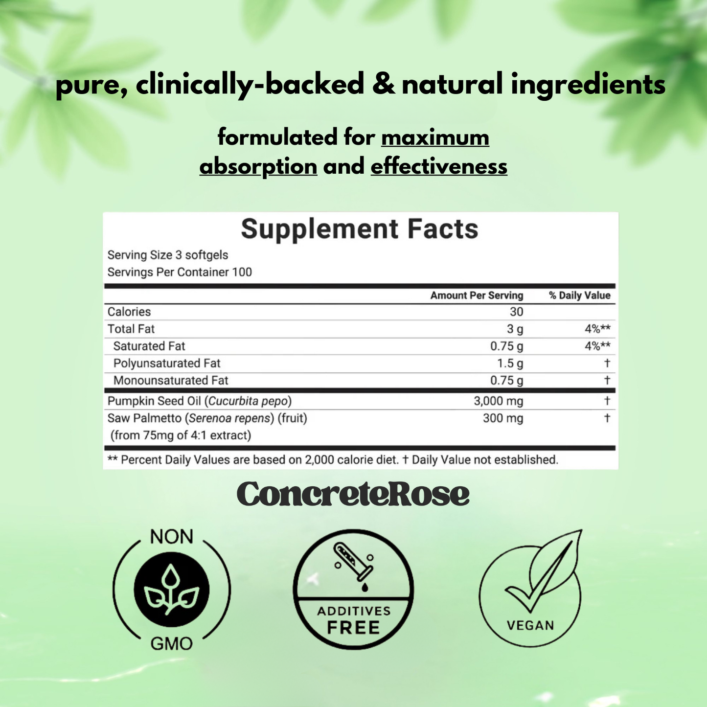 Pumpkin Seed Oil Capsules - 180ct