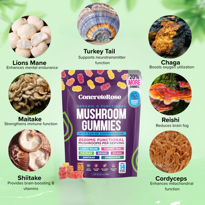 ConcreteRose - Organic Mushroom Gummies (80ct)