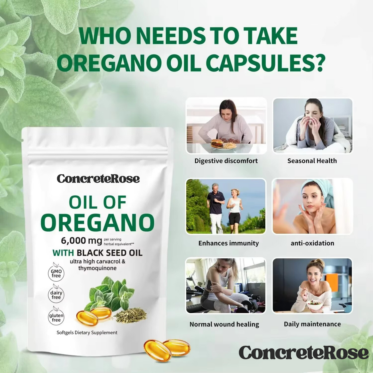 Oregano Oil with Black Seed Oil - 60 softgels