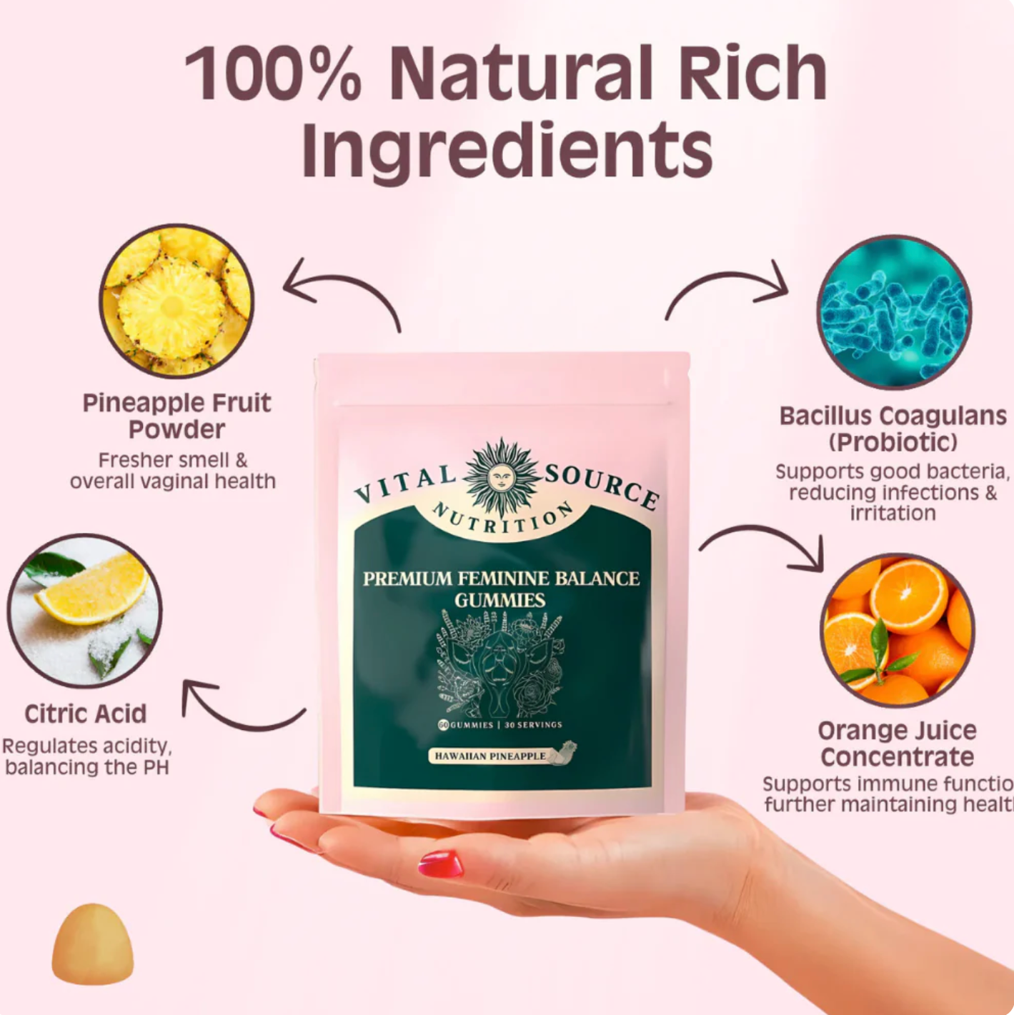 Premium Feminine Balance Gummies (60ct)
